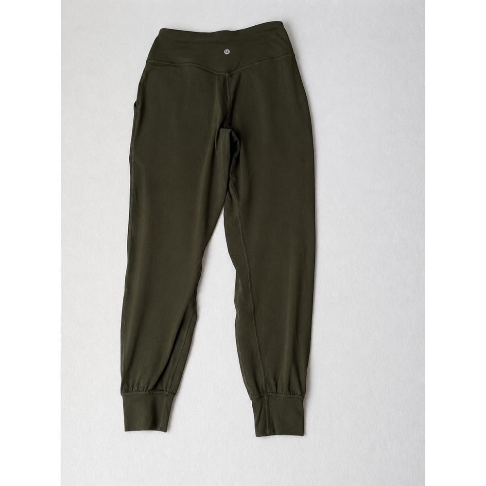 Lululemon Olive Green High Rise Jogger Pants Women's Athletic Stretch